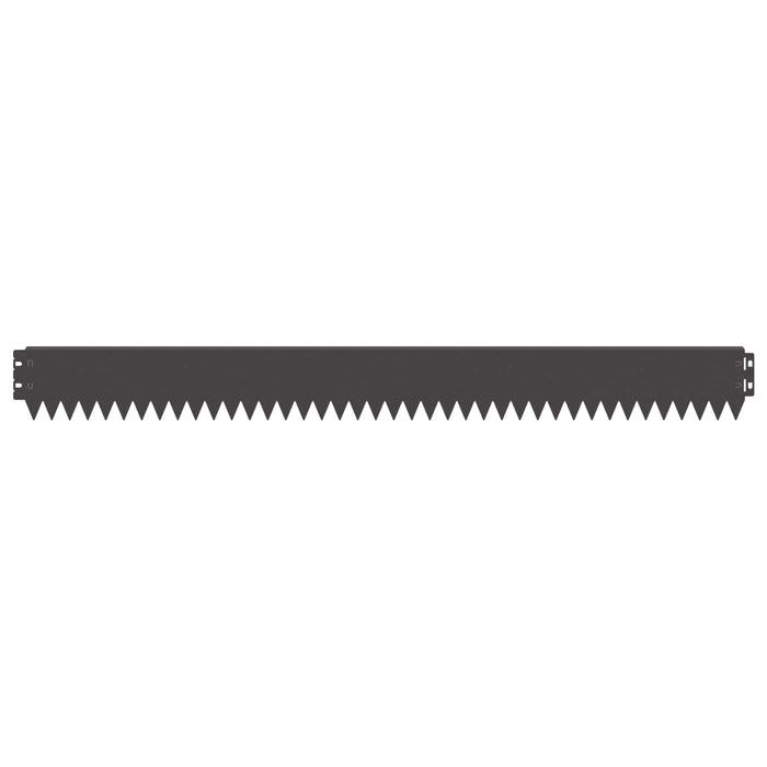Margine pentru gazon 20 pcs 103 x 10 cm Oțel Negru WALTI