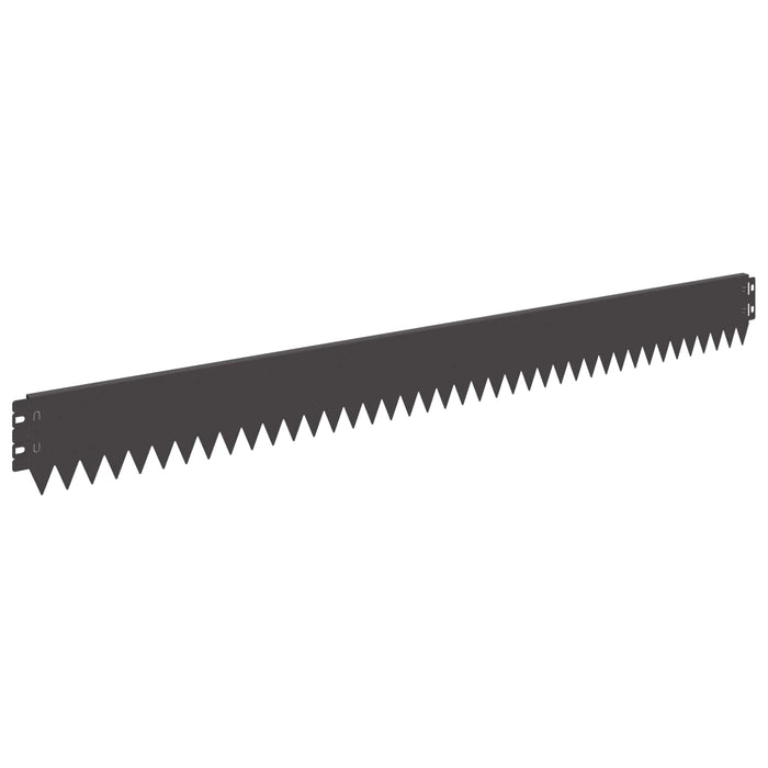 Margine pentru gazon 50 pcs 103 x 10 cm Oțel Negru WALTI