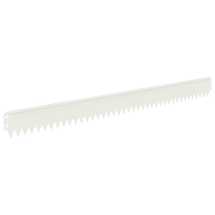 Margine pentru gazon 10 pcs 103 x 10 cm Oțel Alb WALTI