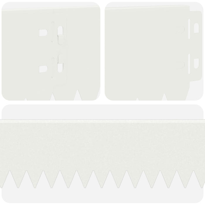 Margine pentru gazon 20 pcs 103 x 10 cm Oțel Alb WALTI