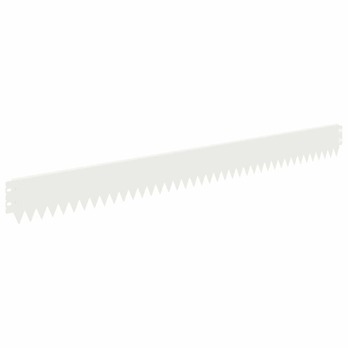 Margine pentru gazon 20 pcs 103 x 10 cm Oțel Alb WALTI