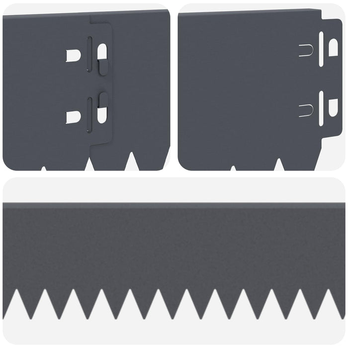Margine pentru gazon 10 pcs 103 x 10 cm Oțel Antracit WALTI