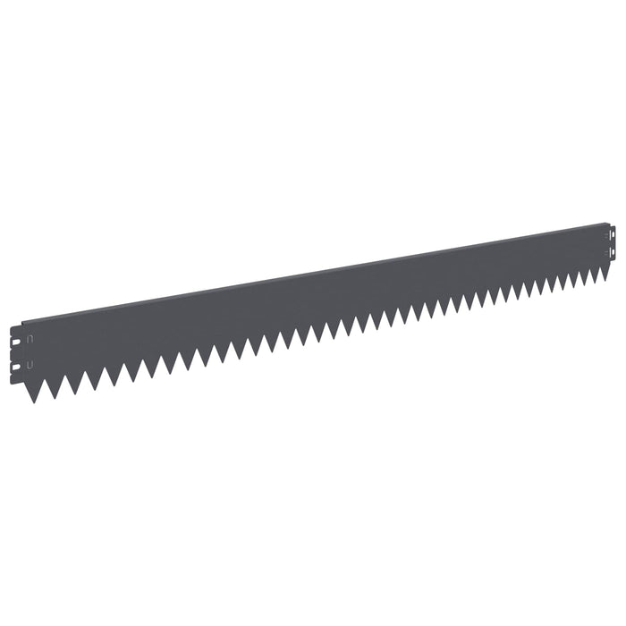 Margine pentru gazon 50 pcs 103 x 10 cm Oțel Antracit WALTI