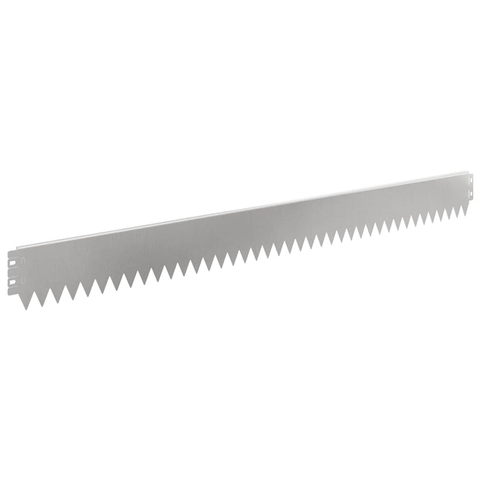 Margine pentru gazon 10 pcs 103 x 10 cm Oțel Argintiu WALTI