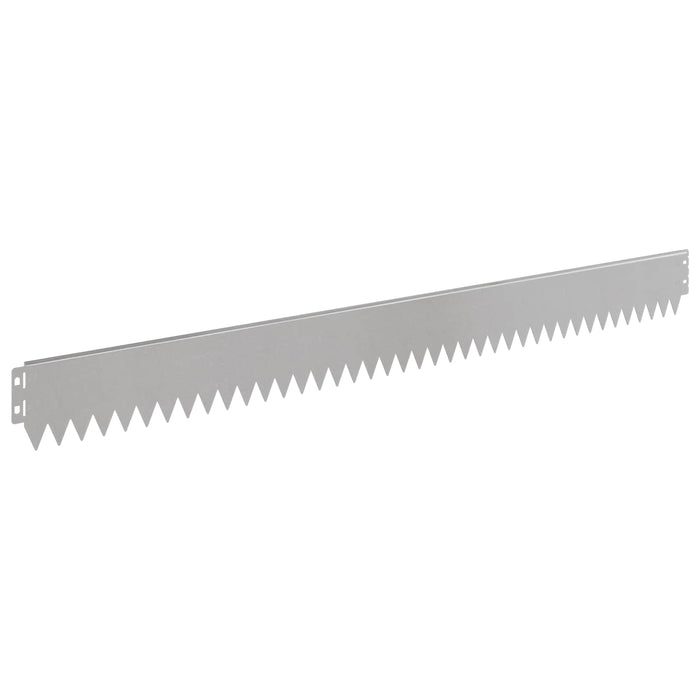 Margine pentru gazon 50 pcs 103 x 10 cm Oțel Argintiu WALTI