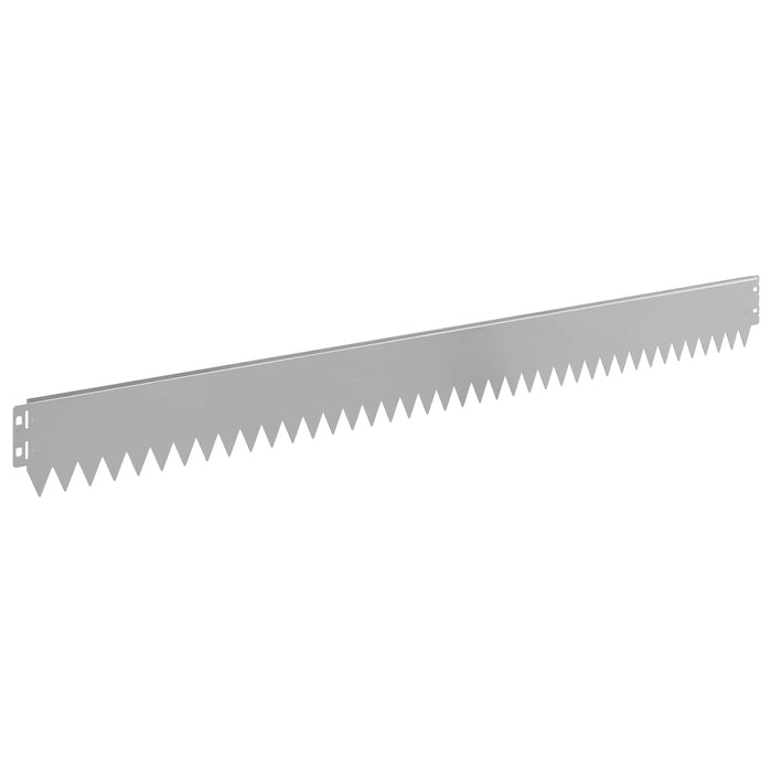 Margine pentru gazon 50 pcs 103 x 10 cm Oțel Argintiu WALTI