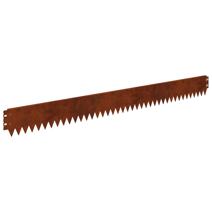 Margine pentru gazon 50 pcs 103 x 10 cm Oțel Ruginit WALTI