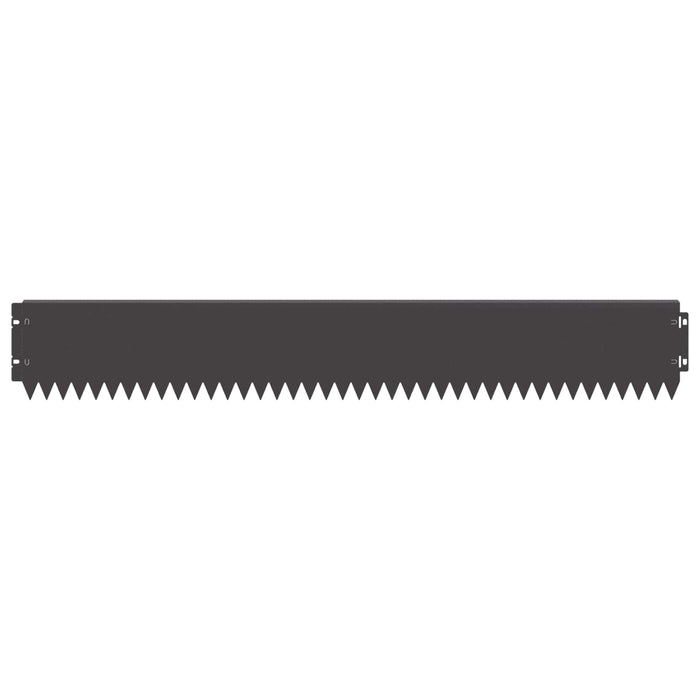 Margine pentru gazon 10 pcs 103 x 15 cm Oțel Negru WALTI