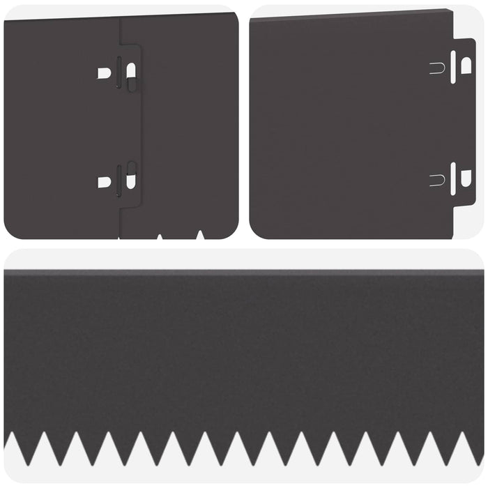 Margine pentru gazon 30 pcs 103 x 15 cm Oțel Negru WALTI