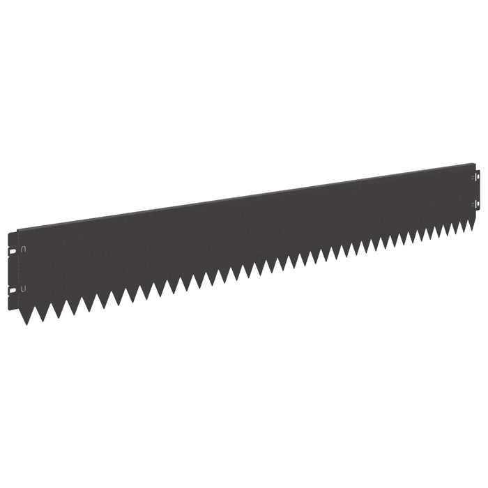 Margine pentru gazon 30 pcs 103 x 15 cm Oțel Negru WALTI