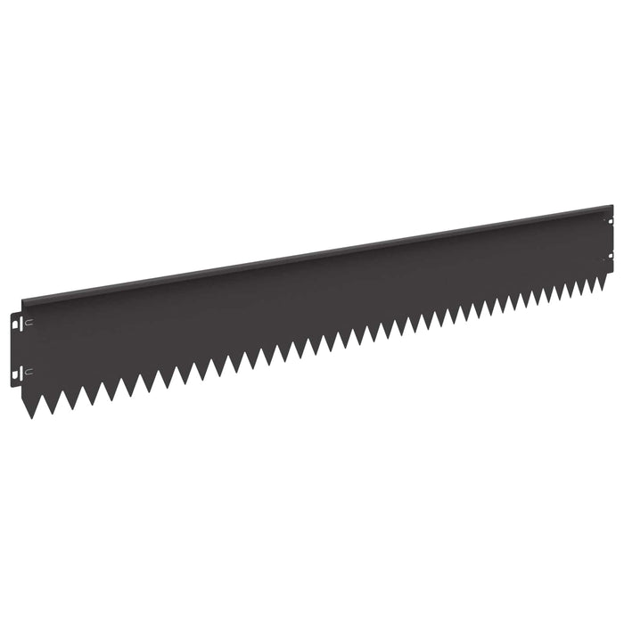 Margine pentru gazon 30 pcs 103 x 15 cm Oțel Negru WALTI