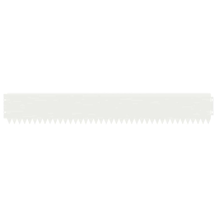Margine pentru gazon 20 pcs 103 x 15 cm Oțel Alb WALTI