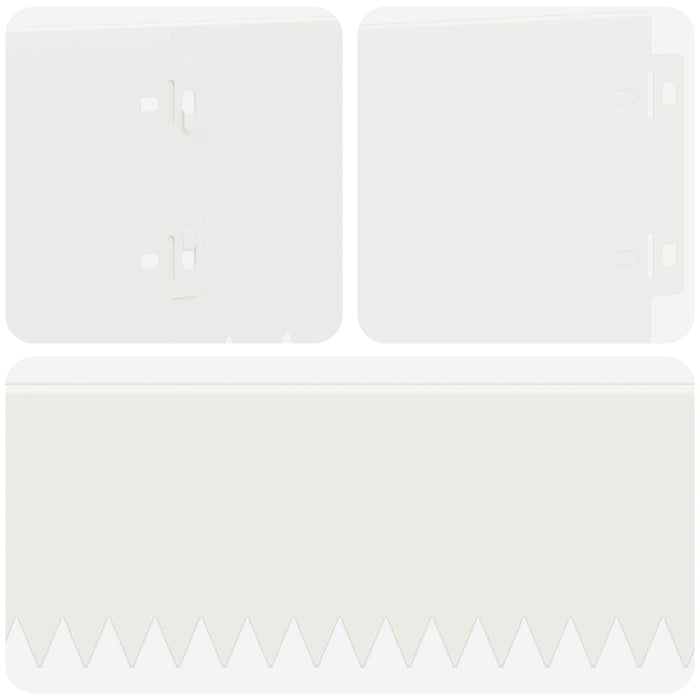 Margine pentru gazon 30 pcs 103 x 15 cm Oțel Alb WALTI