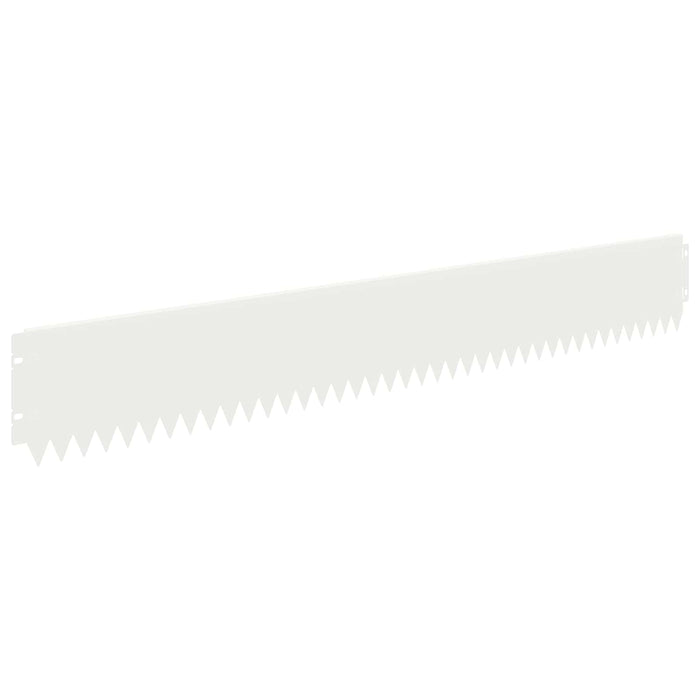 Margine pentru gazon 30 pcs 103 x 15 cm Oțel Alb WALTI
