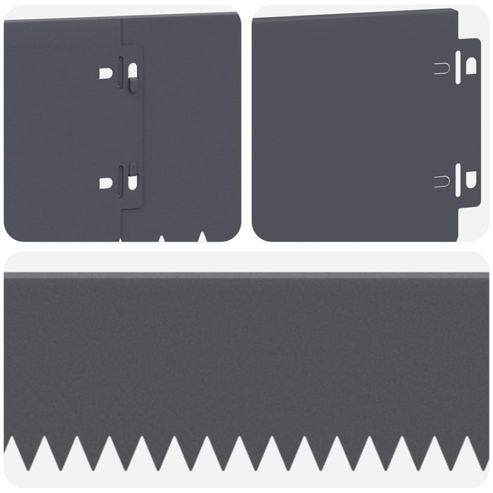 Margine pentru gazon 10 pcs 103 x 15 cm Oțel Antracit WALTI
