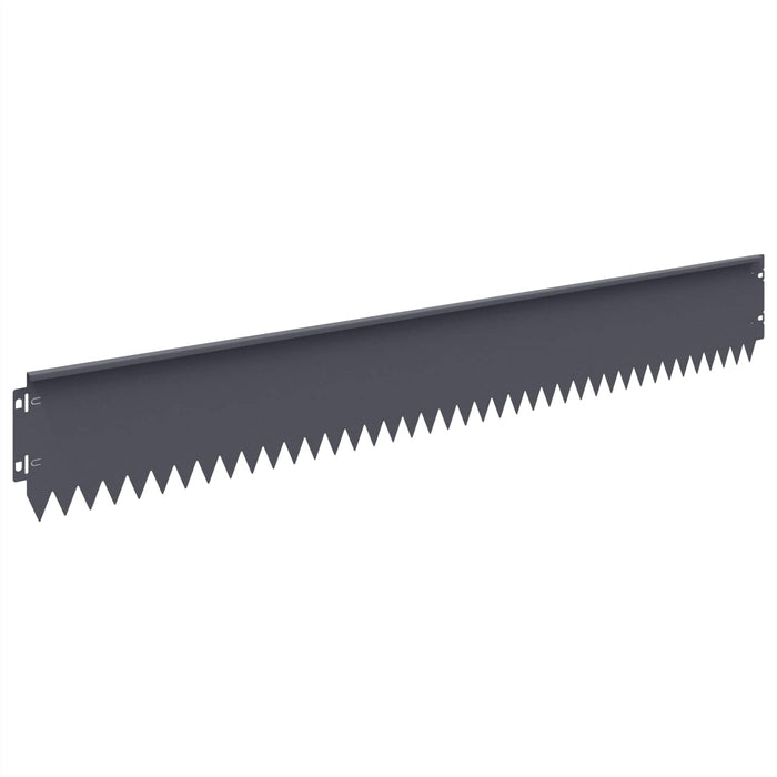 Margine pentru gazon 20 pcs 103 x 15 cm Oțel Antracit WALTI