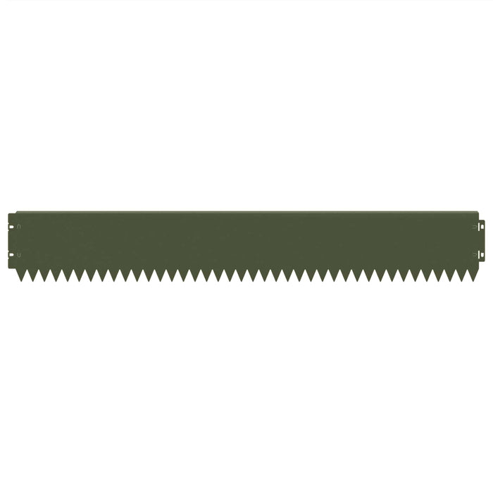 Margine pentru gazon 20 pcs 103 x 15 cm Oțel Verde măsliniu WALTI
