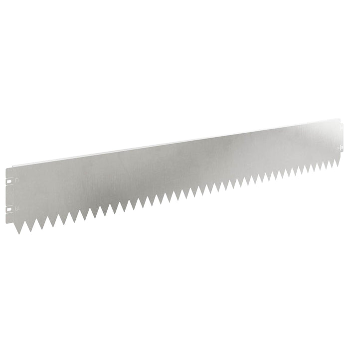 Margine pentru gazon 10 pcs 103 x 15 cm Oțel Argintiu WALTI