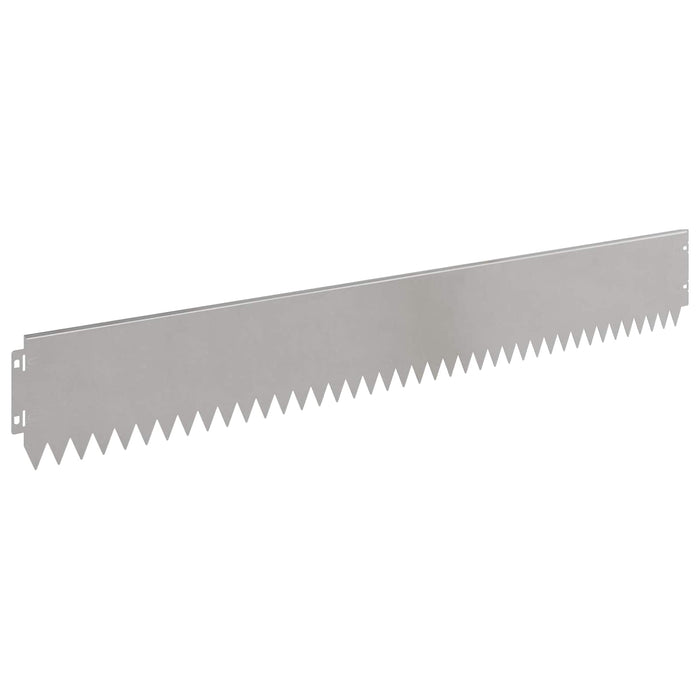 Margine pentru gazon 20 pcs 103 x 15 cm Oțel Argintiu WALTI