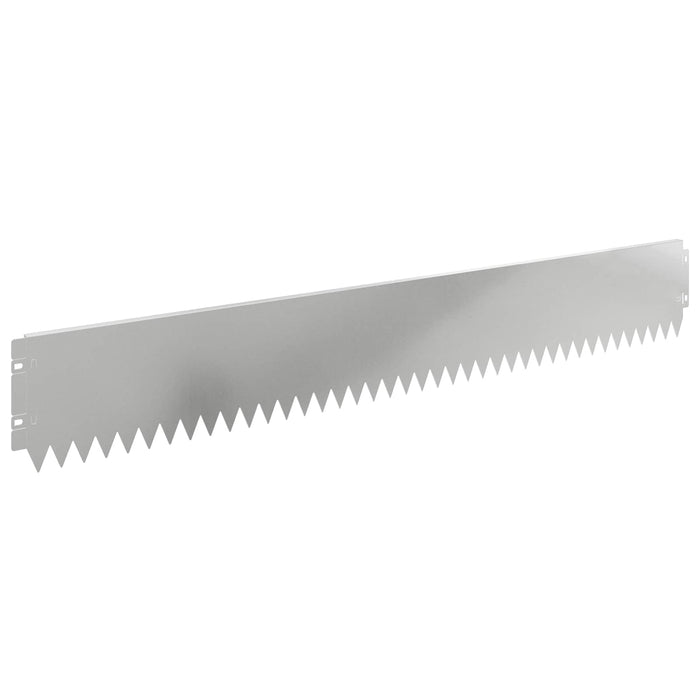 Margine pentru gazon 10 pcs 103 x 15 cm Oțel Argintiu WALTI