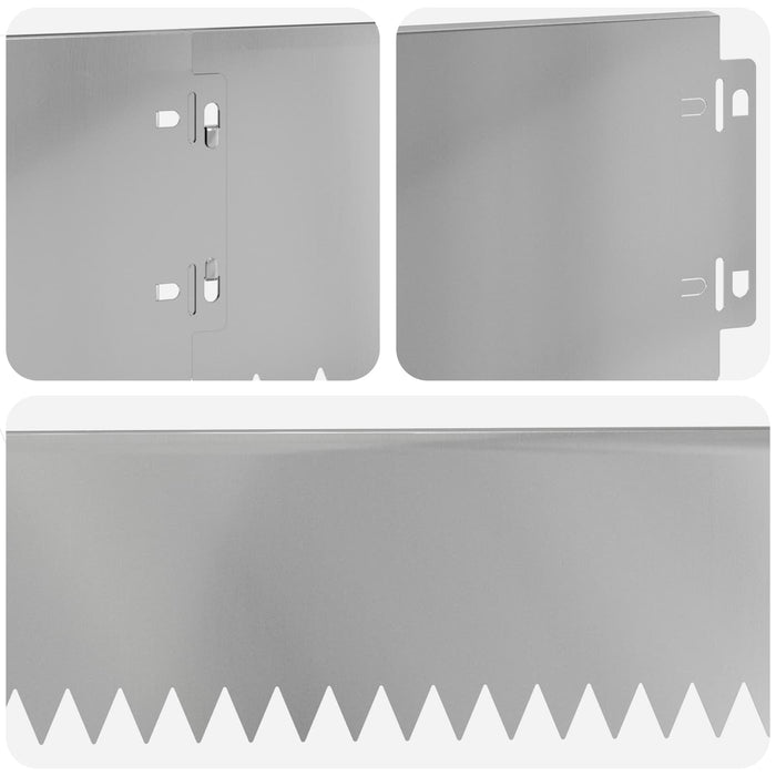 Margine pentru gazon 20 pcs 103 x 15 cm Oțel Argintiu WALTI