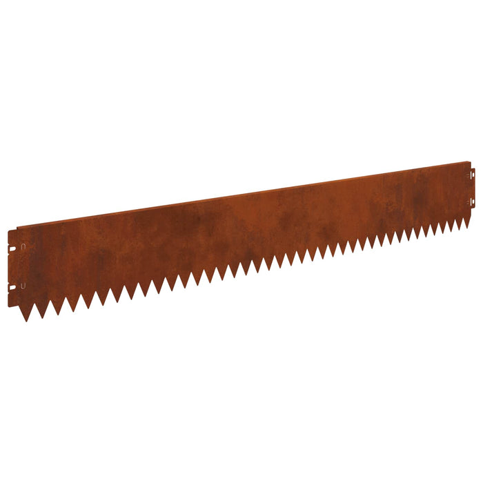 Margine pentru gazon 20 pcs 103 x 15 cm Oțel Ruginit WALTI