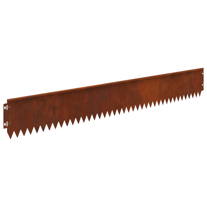 Margine pentru gazon 20 pcs 103 x 15 cm Oțel Ruginit WALTI