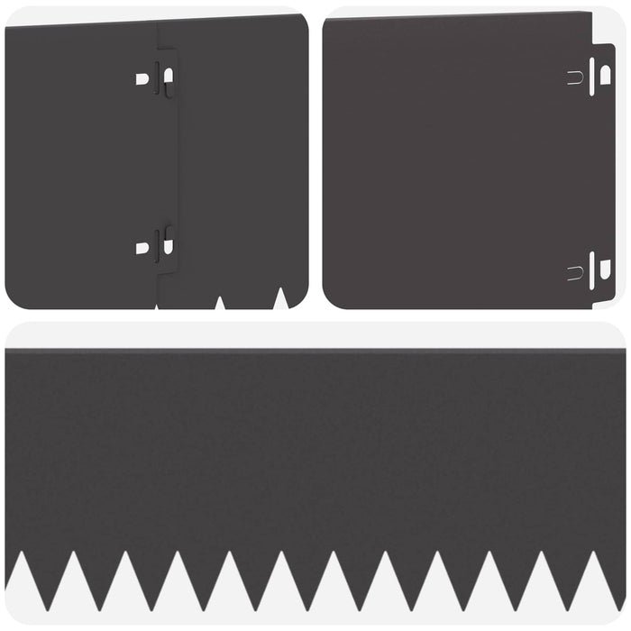 Margine pentru gazon 10 pcs 103 x 20 cm Oțel Negru WALTI