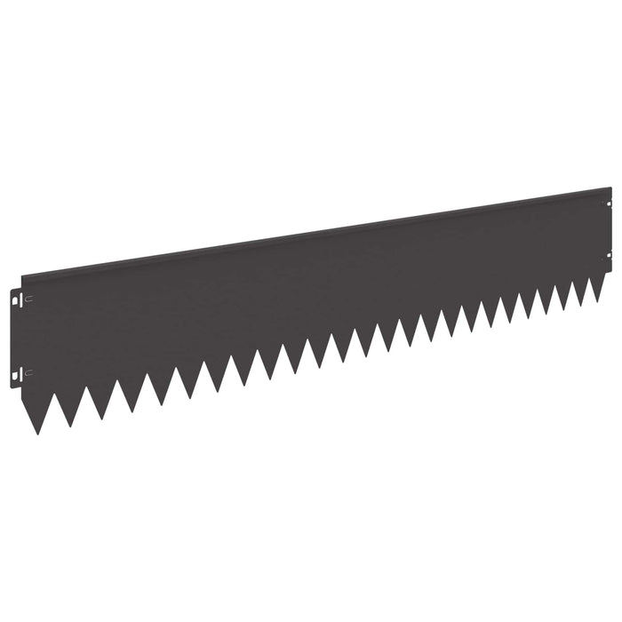 Margine pentru gazon 20 pcs 103 x 20 cm Oțel Negru WALTI