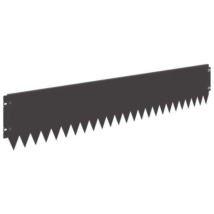 Margine pentru gazon 30 pcs 103 x 20 cm Oțel Negru WALTI