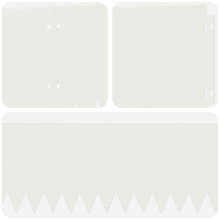 Margine pentru gazon 30 pcs 103 x 20 cm Oțel Alb WALTI