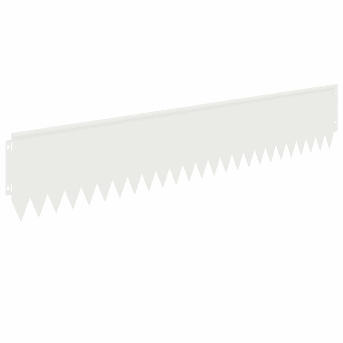 Margine pentru gazon 30 pcs 103 x 20 cm Oțel Alb WALTI