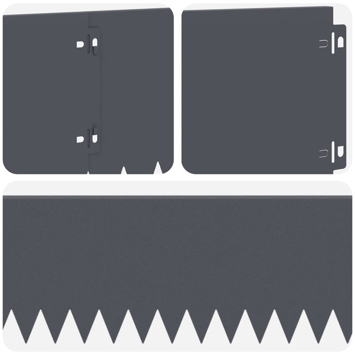 Margine pentru gazon 20 pcs 103 x 20 cm Oțel Antracit WALTI