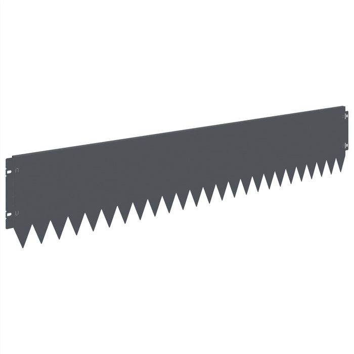 Margine pentru gazon 30 pcs 103 x 20 cm Oțel Antracit WALTI