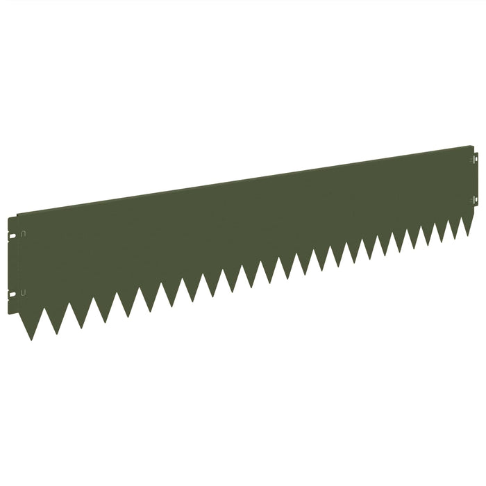 Margine pentru gazon 30 pcs 103 x 20 cm Oțel Verde măsliniu WALTI