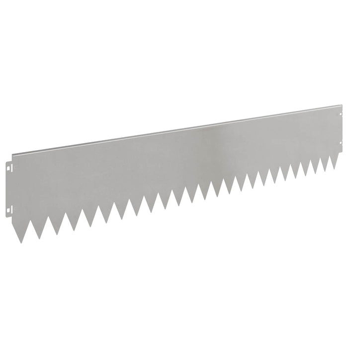 Margine pentru gazon 10 pcs 103 x 20 cm Oțel Argintiu WALTI