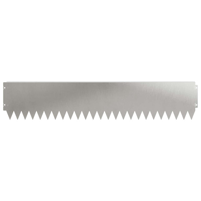 Margine pentru gazon 10 pcs 103 x 20 cm Oțel Argintiu WALTI
