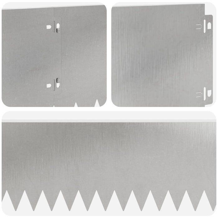 Margine pentru gazon 20 pcs 103 x 20 cm Oțel Argintiu WALTI