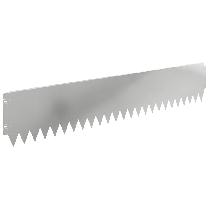 Margine pentru gazon 10 pcs 103 x 20 cm Oțel Argintiu WALTI