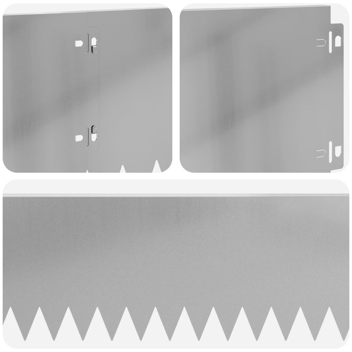 Margine pentru gazon 20 pcs 103 x 20 cm Oțel Argintiu WALTI