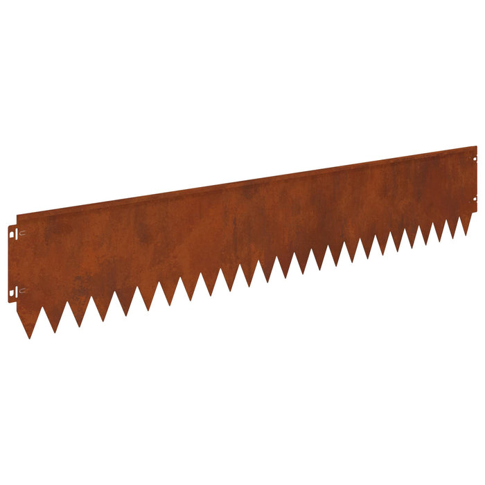 Margine pentru gazon 20 pcs 103 x 20 cm Oțel Ruginit WALTI
