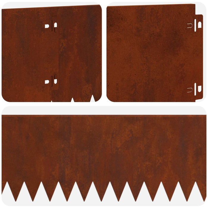 Margine pentru gazon 30 pcs 103 x 20 cm Oțel Ruginit WALTI
