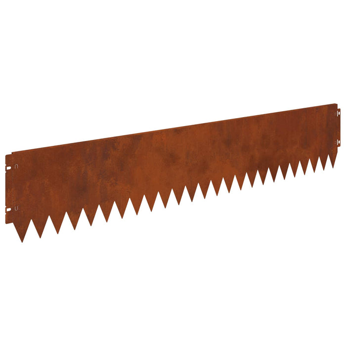 Margine pentru gazon 30 pcs 103 x 20 cm Oțel Ruginit WALTI