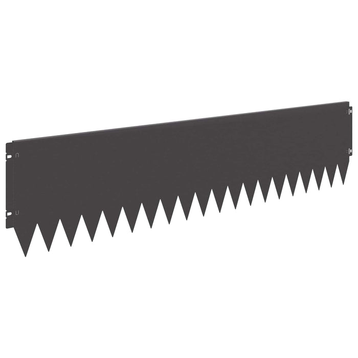 Margine pentru gazon 20 pcs 103 x 25 cm Oțel Negru WALTI