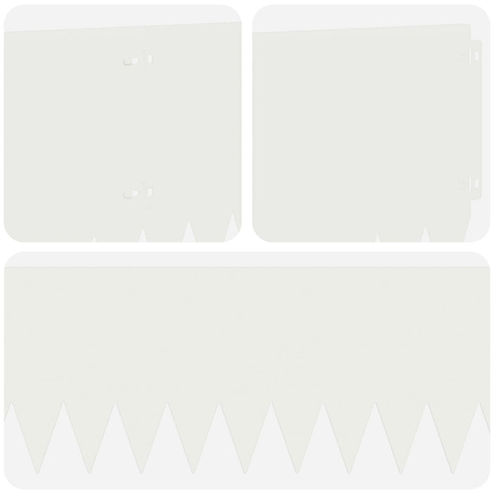 Margine pentru gazon 20 pcs 103 x 25 cm Oțel Alb WALTI
