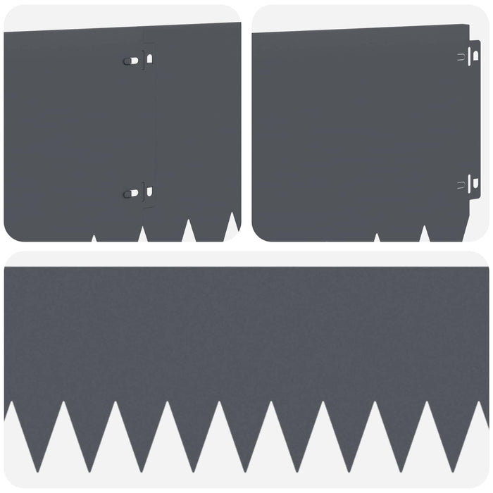 Margine pentru gazon 10 pcs 103 x 25 cm Oțel Antracit WALTI