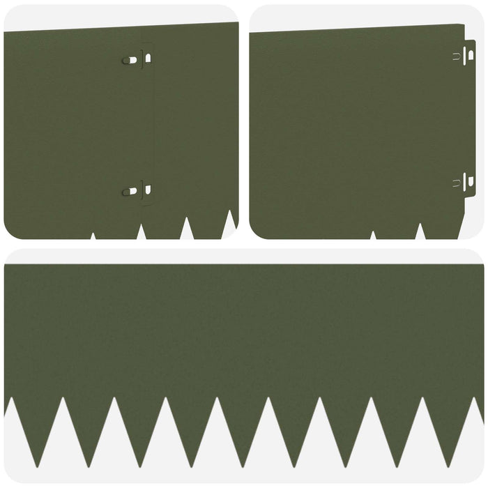 Margine pentru gazon 20 pcs 103 x 25 cm Oțel Verde măsliniu WALTI