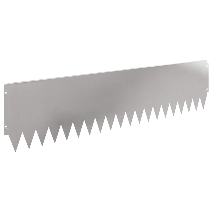 Margine pentru gazon 10 pcs 103 x 25 cm Oțel Argintiu WALTI