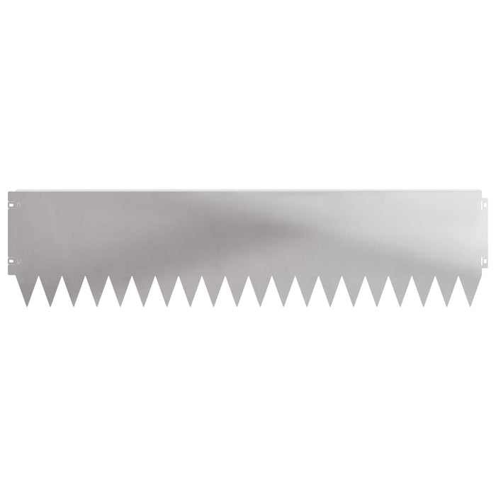 Margine pentru gazon 10 pcs 103 x 25 cm Oțel Argintiu WALTI