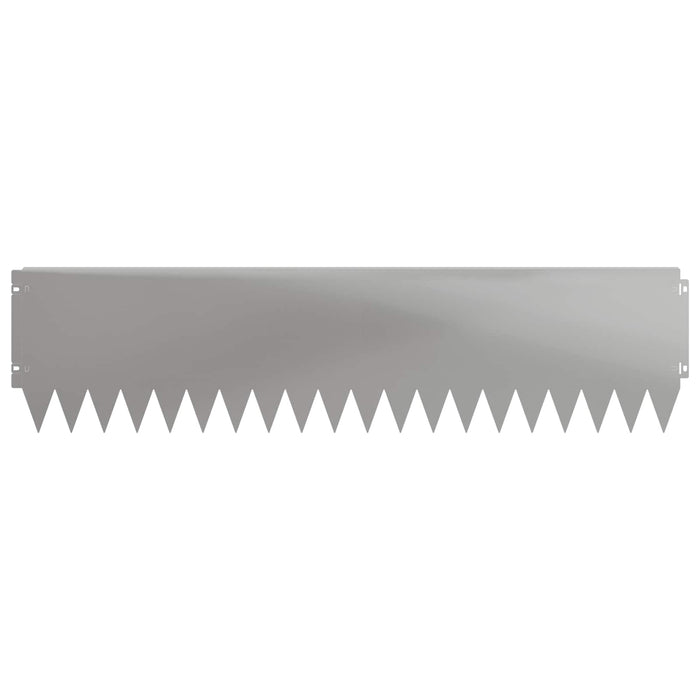 Margine pentru gazon 10 pcs 103 x 25 cm Oțel Argintiu WALTI